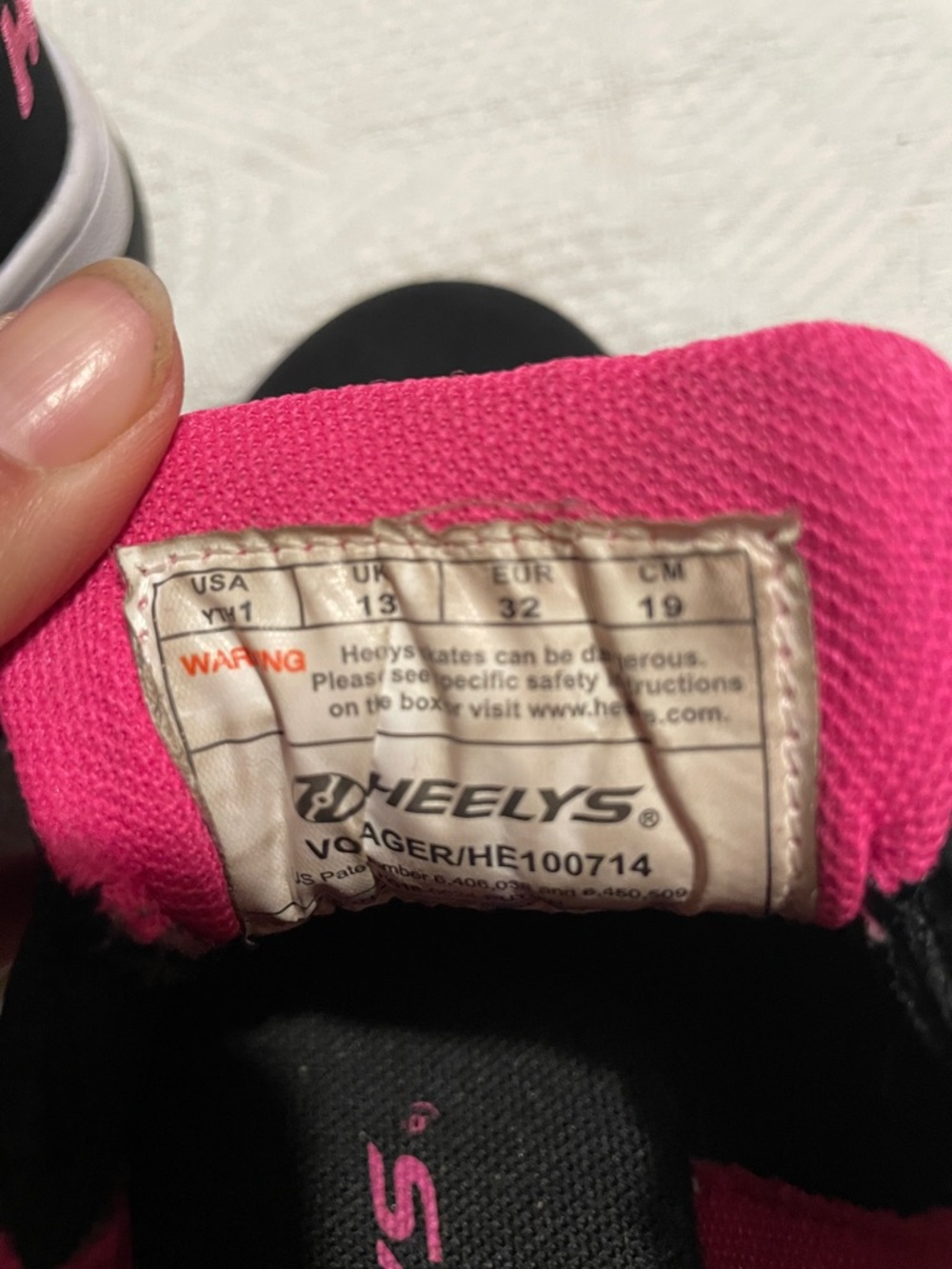 Heelys Women's Black and Hot Pink Lace-Up Skate Sneakers - Picture 4 of 4